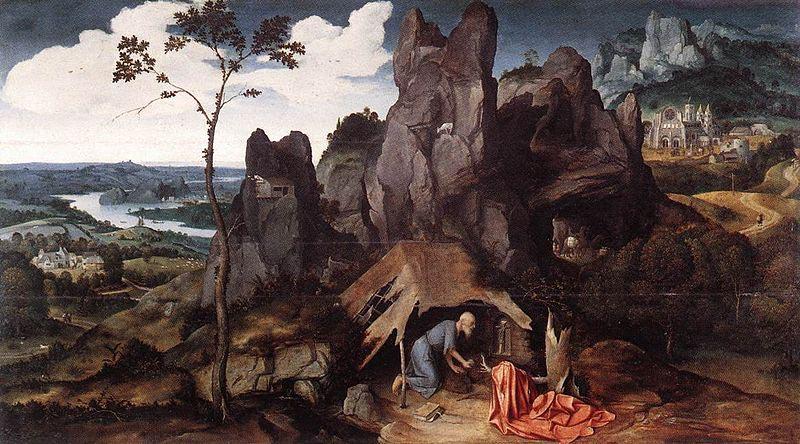 Joachim Patinir St Jerome in the Desert Sweden oil painting art